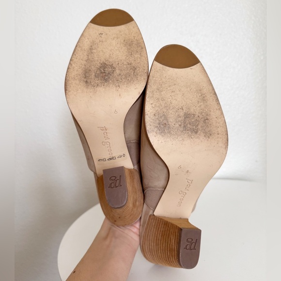 Paul Green Vonda Mule Stacked Block Heel Tan Nubuck Leather Size 7 - Picture 8 of 10